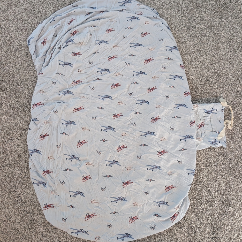 Kyte BABY Airplane Duvet Cover in Blue and Red